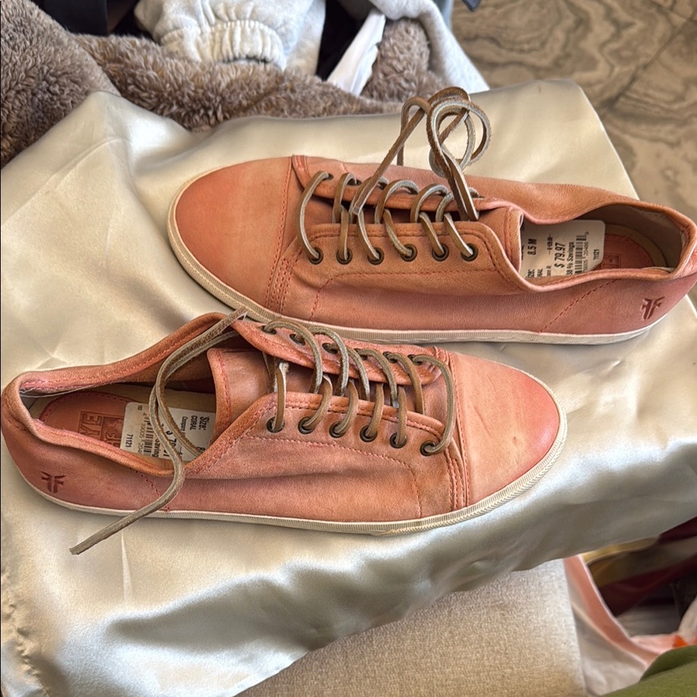 Women’s coral Frye sneakers